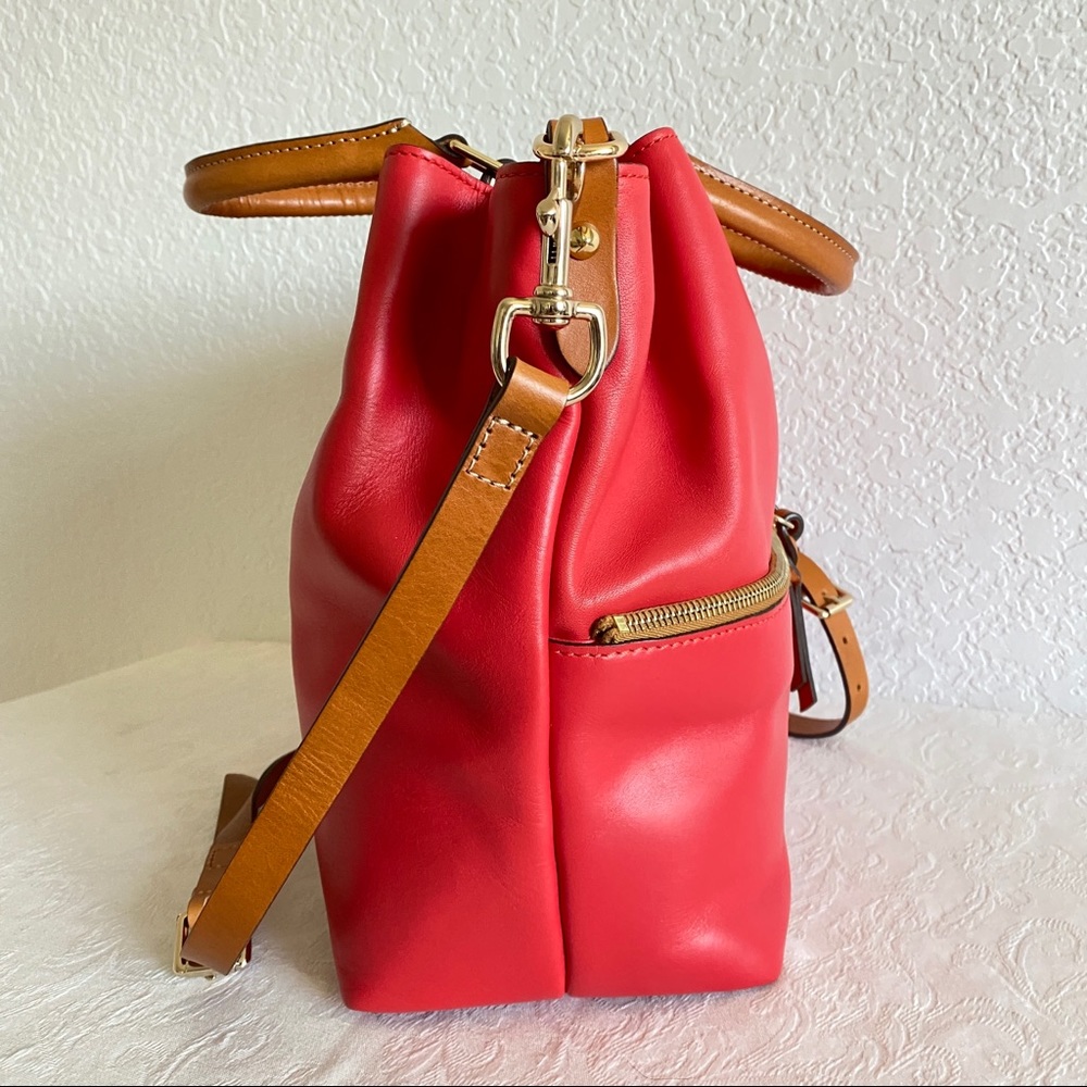 Dooney & Bourke large City Dawson Satchel, Red - Picture 6 of 11